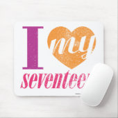 Ik hou van mijn 17 Sinaasappel Muismat (Met muis)