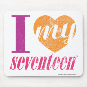 Ik hou van mijn 17 Sinaasappel Muismat