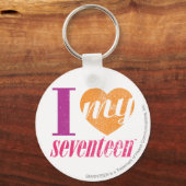 Ik hou van mijn 17 Sinaasappel Sleutelhanger (Voorkant)