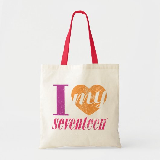 Ik hou van mijn 17 Sinaasappel Tote Bag (Voorkant)