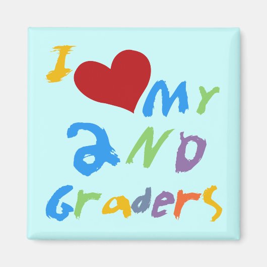 Ik hou van mijn 2e Graders Tshirts en geschenken Magneet (Voorkant)