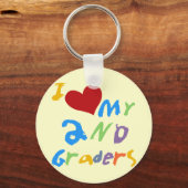 Ik hou van mijn 2e Graders Tshirts en geschenken Sleutelhanger (Voorkant)