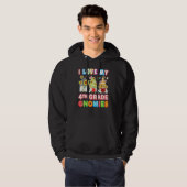 Ik hou van mijn 4e klas Gnomies Vierde Kind Studen Hoodie (Voorkant volledig)