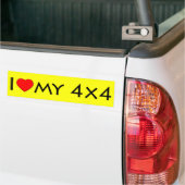 Ik hou van mijn 4x4 Bumpersticker (Op Truck)