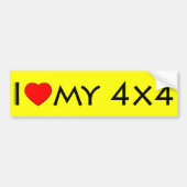 Ik hou van mijn 4x4 Bumpersticker (Voorkant)