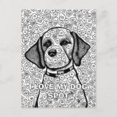 Ik hou van mijn Aangepast Briefkaart voor Dog Colo (Voorkant)