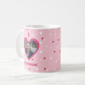 Ik hou van mijn aangepaste foto van Husband Hearts Koffiemok (Voorkant links)