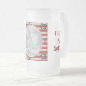 Ik hou van mijn aangepaste foto van Soldaat Matglas Bierpul (Voorkant rechts)