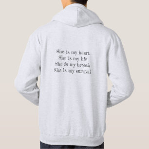 Ik hou van mijn aangepaste vriendin tekst hoodie
