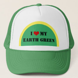 Ik hou van mijn AARDE Groen - Planet Trucker Hat Trucker Pet