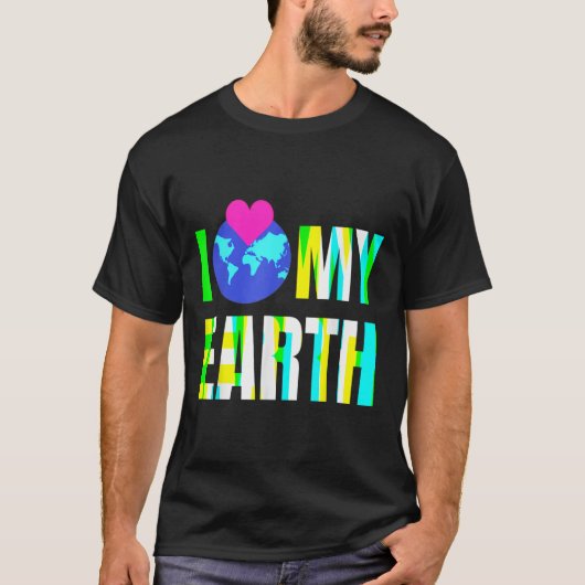 Ik hou van mijn aarde - milieubescherming t-shirt (Voorkant)