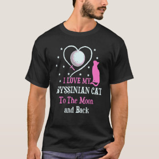 Ik hou van mijn Abyssiniaanse kat naar Moon Cat Lo T-shirt