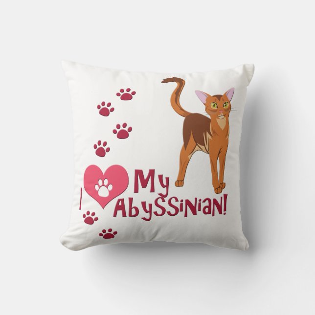 Ik hou van mijn Abyssiniër! Kussen (Voorkant)