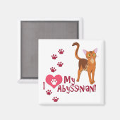 Ik hou van mijn Abyssiniër! Magneet (Voorkant / Achterkant)