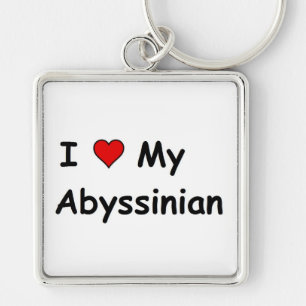 Ik hou van mijn Abyssiniër Sleutelhanger