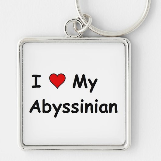 Ik hou van mijn Abyssiniër Sleutelhanger (Voorkant)