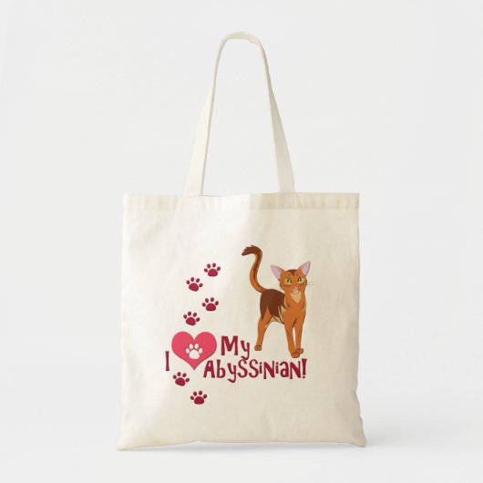 Ik hou van mijn Abyssiniër! Tote Bag (Voorkant)