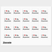 Ik hou van mijn Abyssiniër Vierkante Sticker (Vel)