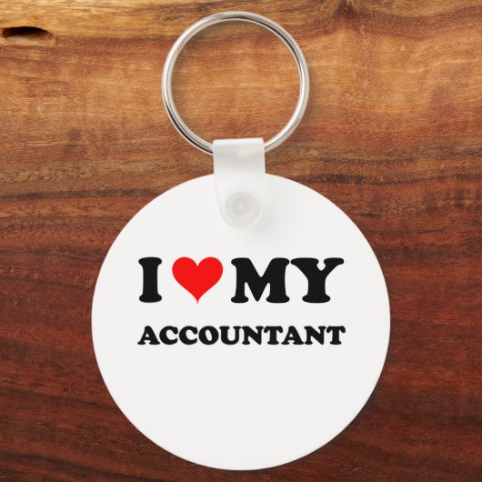 Ik hou van mijn accountant sleutelhanger (Voorkant)