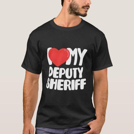 Ik hou van mijn adjunct-sheriff t-shirt (Voorkant)