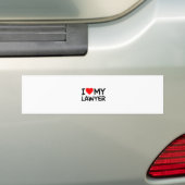 Ik hou van mijn advocaat bumpersticker (Op auto)