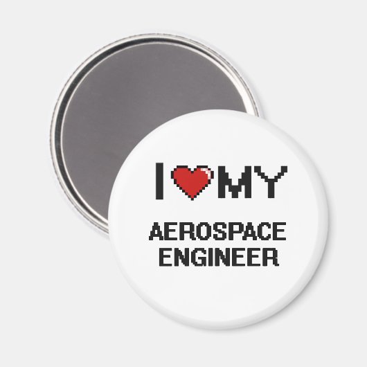 Ik hou van mijn Aerospace Engineer Magneet (Voorkant / Achterkant)