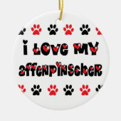 Ik hou van mijn affenpinscher keramisch ornament (Voorkant)