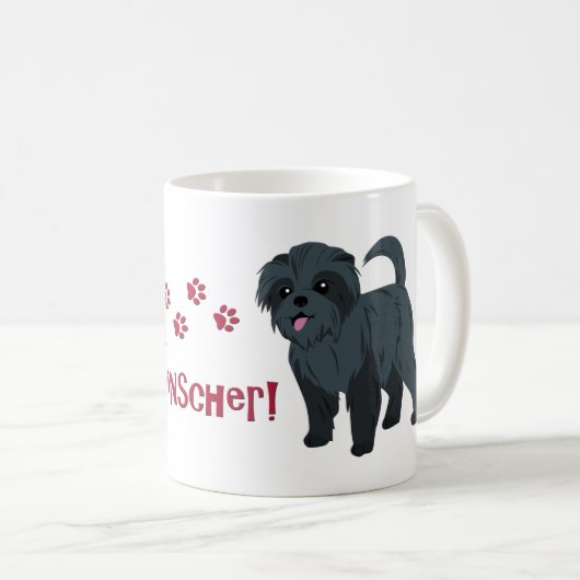 Ik hou van mijn affenpinscher! koffiemok (Voorkant rechts)