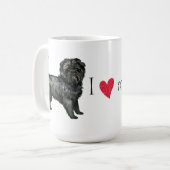 Ik hou van mijn affenpinscher koffiemok (Voorkant links)
