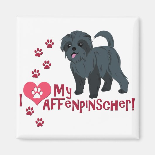 Ik hou van mijn affenpinscher! magneet (Voorkant)