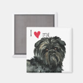 Ik hou van mijn affenpinscher magneet (Voorkant / Achterkant)