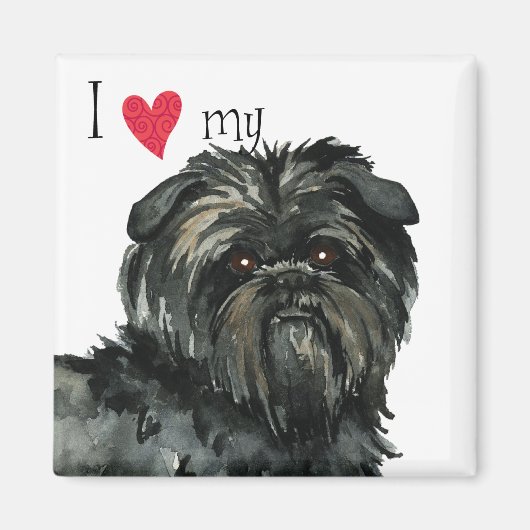 Ik hou van mijn affenpinscher magneet (Voorkant)