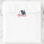 Ik hou van mijn affenpinscher! ronde sticker (Tas)