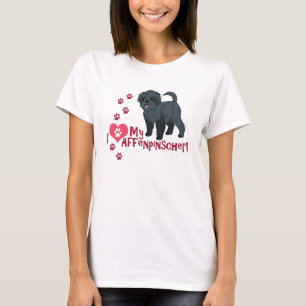 Ik hou van mijn affenpinscher! t-shirt
