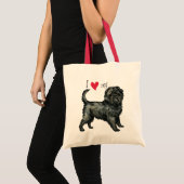 Ik hou van mijn affenpinscher tote bag (Voorkant (product))