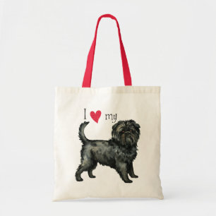 Ik hou van mijn affenpinscher tote bag