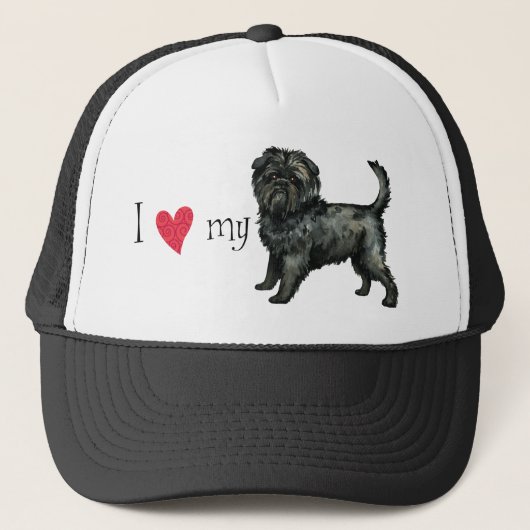 Ik hou van mijn affenpinscher trucker pet (Voorkant)