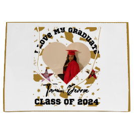 Ik hou van mijn afgestudeerde 2024 Hart Groot Cadeauzakje