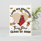 Ik hou van mijn afgestudeerde 2024 Hart Kaart (Staand voorkant)