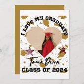 Ik hou van mijn afgestudeerde 2024 Hart Kaart (Voorkant / Achterkant)