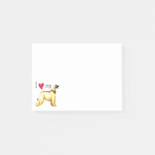 Ik hou van mijn Afghaanse hond Post-it® Notes (Voorkant)
