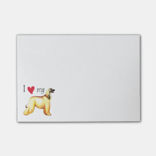 Ik hou van mijn Afghaanse hond Post-it® Notes