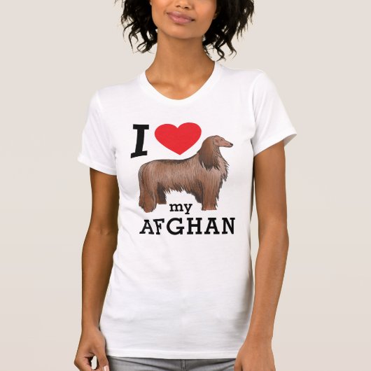 Ik hou van mijn Afghaanse T-shirt (Voorkant)