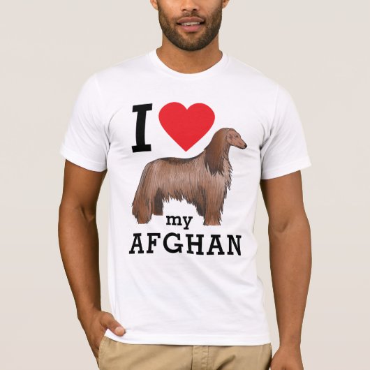 Ik hou van mijn Afghaanse T-shirt (Voorkant)