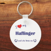 Ik hou van mijn aflinger (Vrouw paard) Sleutelhanger (Voorkant)
