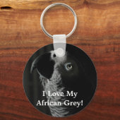 Ik hou van mijn Afrikaanse grijs! Sleutelhanger (Voorkant)