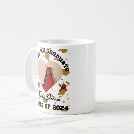 Ik hou van mijn Afstuderen 2024 hart Koffiemok (Voorkant links)