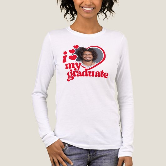 Ik hou van mijn Afstuderen foto Tri-Blend Shirt (Voorkant volledig)