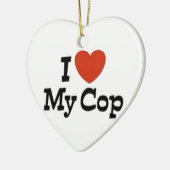 Ik hou van mijn agent keramisch ornament (Links)