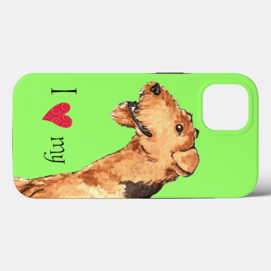 Ik hou van mijn Airedale Case-Mate iPhone Case (Achterkant (horizontaal))